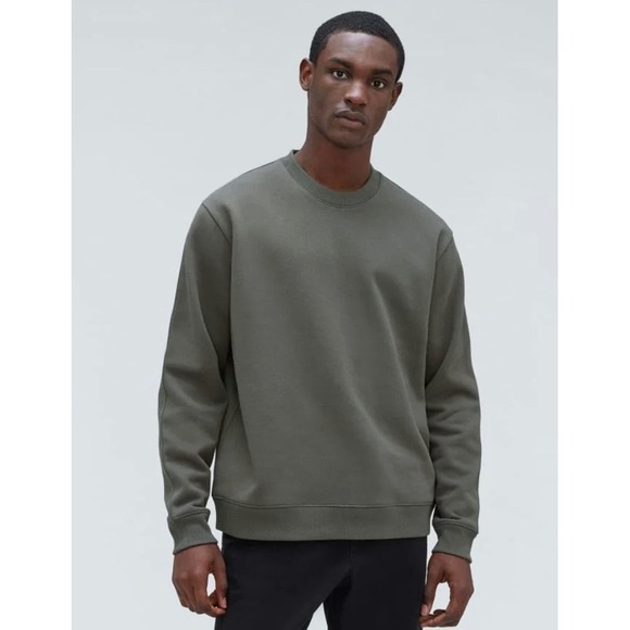 Everlane Other - Everlane Men's The Track Crewneck Sweatshirt Olive Green Size Medium